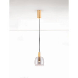 Luminosa Lighting Luminosa Imatia Dome Pendant Ceiling Light Smokey, Brass Gold Led 7W 192Lm 3000K - thumbnail 4