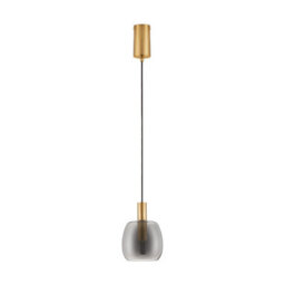Luminosa Lighting Luminosa Imatia Dome Pendant Ceiling Light Smokey, Brass Gold Led 7W 192Lm 3000K - thumbnail 1