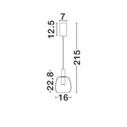 Luminosa Lighting Luminosa Imatia Dome Pendant Ceiling Light Smokey, Brass Gold Led 7W 192Lm 3000K - thumbnail 6