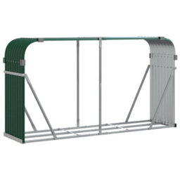 Walplus Log Holder Green 180X45X100 Cm Galvanised Steel - thumbnail 2