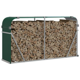 Walplus Log Holder Green 180X45X100 Cm Galvanised Steel - thumbnail 3