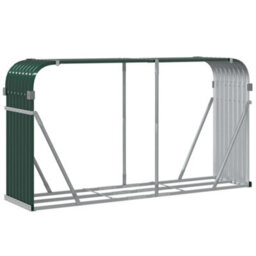 Walplus Log Holder Green 180X45X100 Cm Galvanised Steel - thumbnail 6