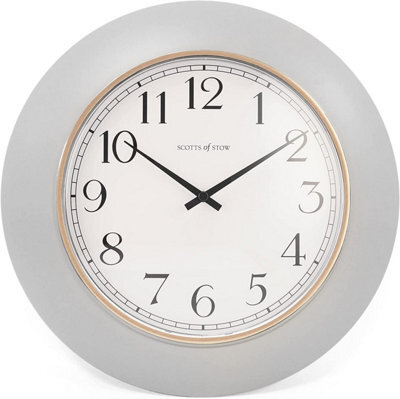 Stone Large Round Wall Clock - Modern Battery-Operated Arabic Numerals Silent Quartz Clock - Measures 30Cm Diameter - image 1