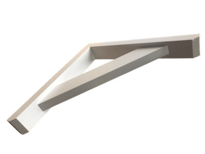 White Recycled Plastic Wood Effect Porch Gallows Bracket 500mm X 500mm