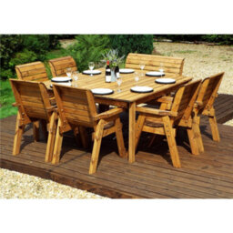 Marlborough Traditional Eight Seater Table Set With 6 X Chairs & 1 X Bench - thumbnail 1