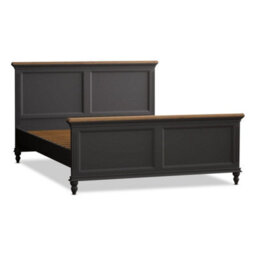 Furniture 48 Philippe Oak And Charcoal Grey Painted Double Bed - thumbnail 2