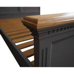 Furniture 48 Philippe Oak And Charcoal Grey Painted Double Bed - thumbnail 3