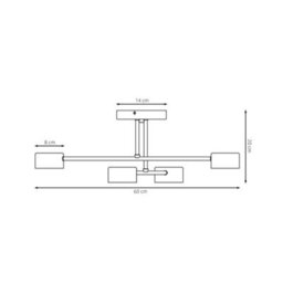 Emibig Lighting Emibig Halo Ceiling Lamp 4 X Gx53 White - thumbnail 2