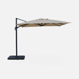 Alice's Garden Square Cantilever Parasol 3X3M - Falgos - Beige - thumbnail 4