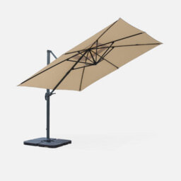 Alice's Garden Square Cantilever Parasol 3X3M - Falgos - Beige - thumbnail 5