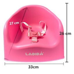 Ladida Portable Booster Seat, Travel High Chair, Suitable For Feeding And Dining (Pink) 416 - thumbnail 4