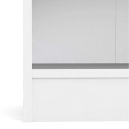 Wyld Haus Amberfern Tall Wide White Wooden Bookcase, 4 Shelves - thumbnail 5