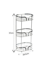 Showerdrape Dante Chrome Freestanding Bathroom Floor Shower Caddy - thumbnail 2