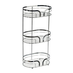 Showerdrape Dante Chrome Freestanding Bathroom Floor Shower Caddy - thumbnail 3