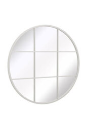 Mirroroutlet The Circulus White Metal Framed Round Window Wall Mirror  100Cm X 100Cm - thumbnail 3