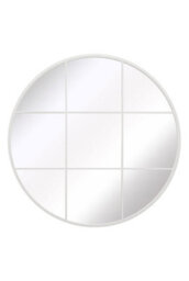 Mirroroutlet The Circulus White Metal Framed Round Window Wall Mirror  100Cm X 100Cm - thumbnail 2