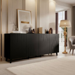 Bari M Modern Chest Of Drawers For Contemporary Living Spaces Black - thumbnail 1