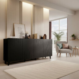 Bari M Modern Chest Of Drawers For Contemporary Living Spaces Black - thumbnail 5