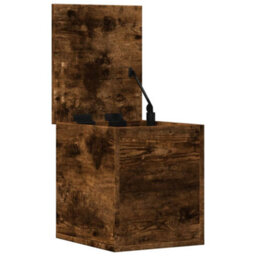 Berkfield Storage Box Smoked Oak 30X35X35 Cm Engineered Wood - thumbnail 7