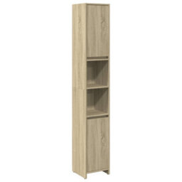 Berkfield Bathroom Cabinet Sonoma Oak 30X30X183.5 Cm Engineered Wood - thumbnail 2