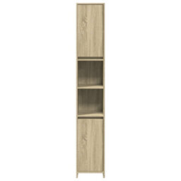 Berkfield Bathroom Cabinet Sonoma Oak 30X30X183.5 Cm Engineered Wood - thumbnail 4