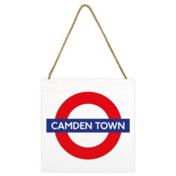 Transport For London Camden Town Wooden Block White/red/blue (2.7Cm X 20Cm X 20Cm)