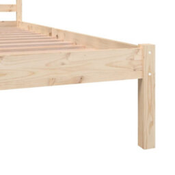 Berkfield Bed Frame Solid Wood Pine 135X190 Cm Double - thumbnail 6
