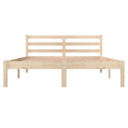 Berkfield Bed Frame Solid Wood Pine 135X190 Cm Double - thumbnail 4