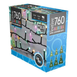 Festive Indoor & Outdoor 6Ft Christmas Tree Lights 760 Aurora Leds - thumbnail 6