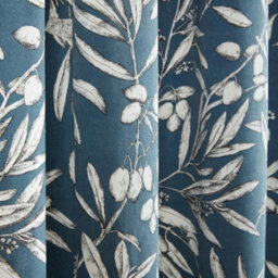 "Sundour Aviary Light Filtering Fully Lined Ready Made Curtain Pair Pencil Pleat Curtains Blue 66X72""" - thumbnail 6