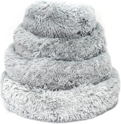 Fur & Bone 50 Cm Washable Plush Donut Dog Bed With Waterproof Non-Slip Base - Grey - thumbnail 8