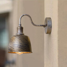 Rainproof Outdoor Wall Lamp Waterproof & Rustproof Silver Metal Sconce, Industrial Barn Light For Porch Weatherproof Exterior - thumbnail 4