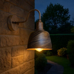 Rainproof Outdoor Wall Lamp Waterproof & Rustproof Silver Metal Sconce, Industrial Barn Light For Porch Weatherproof Exterior - thumbnail 8