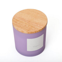 Aroma Naturals Frosted Decadence Glass Candle - Lemon & Lavender Scent - thumbnail 4