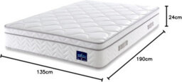 Bedz Online Bedzonline Wavy Knit Euro Top Hybrid Mattress, 5-Zone Pocket Springs & Medium-Firm, 4Ft6 Double (135X190Cm) - thumbnail 9