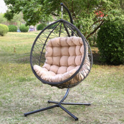 Lynton Garden Hanging Egg Chair - Cream - thumbnail 2