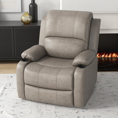Homcom Recliner Armchair For Living Room, Recliner Chair With Cup Holder - image 1