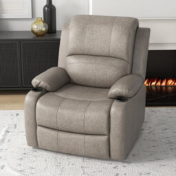Homcom Recliner Armchair For Living Room, Recliner Chair With Cup Holder