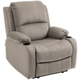 Homcom Recliner Armchair For Living Room, Recliner Chair With Cup Holder - thumbnail 2