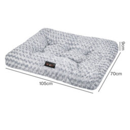 Skylos Large Dog Bed Plush Soft Rose Velvet Non-Slip Pet Crate Keneel Mat - thumbnail 4