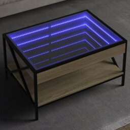 Berkfield Coffee Table With Infinity Led Sonoma Oak 70X50X38 Cm - thumbnail 1