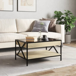 Berkfield Coffee Table With Infinity Led Sonoma Oak 70X50X38 Cm - thumbnail 4