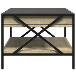 Berkfield Coffee Table With Infinity Led Sonoma Oak 70X50X38 Cm - thumbnail 7
