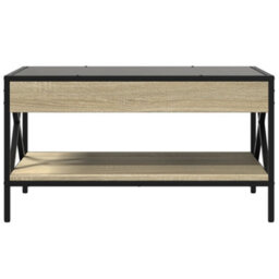 Berkfield Coffee Table With Infinity Led Sonoma Oak 70X50X38 Cm - thumbnail 6