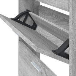 Berkfield Shoe Cabinet Grey Sonoma 59X17X169 Cm Engineered Wood - thumbnail 8