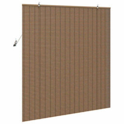 Berkfield Window Blind With Curtains Manual Brown 150 X 160 Cm Bamboo - thumbnail 5