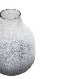 Ivyline Verre Round Atlantic Blue Frosted Vase H25Cm W20.5Cm - thumbnail 4