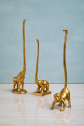 Orsina Fauna Gold Finish Elephant Toilet Roll Holder - thumbnail 6