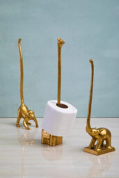 Orsina Fauna Gold Finish Elephant Toilet Roll Holder - thumbnail 5