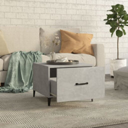 Berkfield Industrial Coffee Table With Metal Legs 2 Pcs Concrete Grey 50X50X40 Cm - thumbnail 3